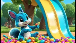 Sparkle Squirrel and the Rainbow Slide | Magical Adventure Song for Kids | Sparkly Slide Rhyme