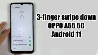 Swipe down with 3 fingers to take screenshot OPPO A55 5G Android 11