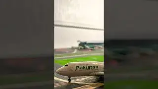 PIA Boeing 747 arrives at busy airport #PIA #pakistan #aviation #avgeek #stopmotion #geminijets