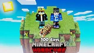 I Survived 100 Days In A SKY ISLAND With A Tiger In Hardcore Minecraft (Hindi)