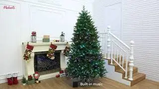 10742912: 7.5ft. Pre-Lit Melody Spruce Artificial Christmas Tree Color Changing Mini LED | Michaels