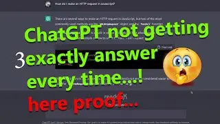 Chat GPT not getting exactly answer every time | Chat GPT