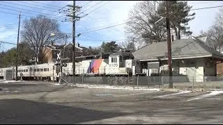 Metro North - River Edge - Train Drives Past the Station