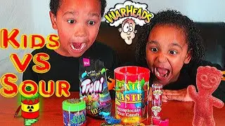 Super Sour Candy Review Challenge | Kids Vs Sour Candy