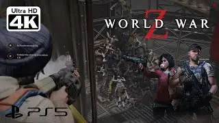 All ZOMBIE HORDE attacks in Moscow - World War Z Aftermath  [4K UHD 60FPS] (No Commentary)