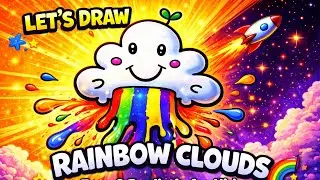 How to Draw a cute rainbow cloud?