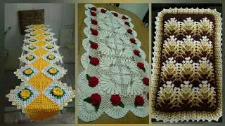 Beautiful Crocheting Handknitted Table Mat Table Runner Design
