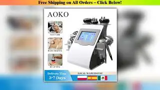 AOKO New 9 in 1 80K Ultrasonic Cavitation Machine Vacuum Body Massage Weight Loss Machine Body