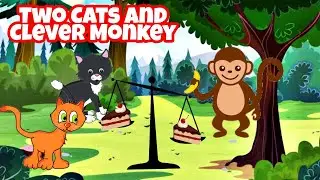 Story Two Cats and Clever Monkey | Moral Story |   English Story | Monkey and Two Cats | Kids Story