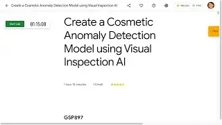 Create a Cosmetic Anomaly Detection Model using Visual Inspection AI GSP897