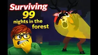 Noob tries to survive 99 Nights in the Forest (Part 1) | - Roblox