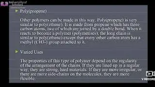 Polymer Science & Engineering | Lecture -11 | Textile | Mohsin Uddin |  University of Scholars