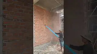 Brick wall cutting technique #shorts #construction