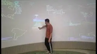 180 Degree simulator Curved Mapping Projection Interactive Wall Projector Multi touch  Exhibition