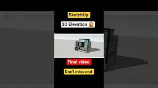 SketchUp elevation design 2025 | 3d house design in sketchup #viral  #tutorial #shorts #trending