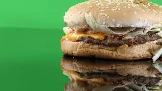3D Burger free green screen video