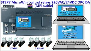PLC S7-200 link data with WinCC Explorer SCADA via OPC DA communication  MPI cable connector