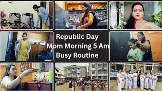 ✅Mom Morning 5 Am Busy Routine 💁 सुबह 1 घंटे में झाड़ू पोच्छा मंदिर की सफाई पूजा चाय बच्चों को तैयार