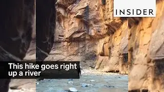 One of the most popular hikes goes right up a river in Utah