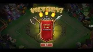 Castle Clash F2P Castle Crisis Ember Army with full hero setup & base layout 494m & 521m