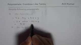 Combine Like Terms to Simplify Polynomial Expressions