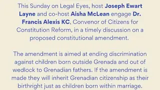 When a child born within marriage is automatically a Grenadian citizen from birth.