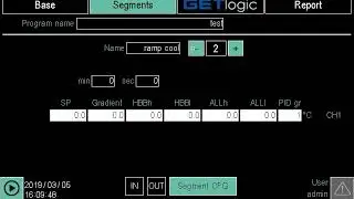 Gefran 3850T - Program segments config - SUB ENG