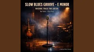 Backing track sad blues Em SRV style