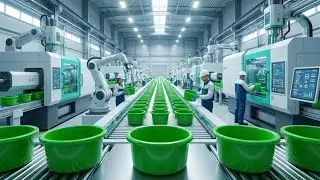 Dentro de una Fábrica de Reciclaje de Plástico | Cómo se Fabrican las Macetas de Plástico Verde