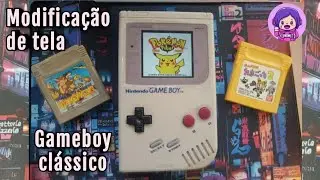 Gameboy Cl&aacute;ssico com Tela IPS (Mod de tela e carca&ccedil;a)