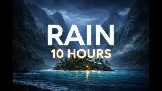 10 Hours of Rain Sounds 🌧️ | Calm Mountain Lake Ambience