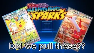 Surging Sparks Box Opening - Did we pull the Pikachu or Latias???