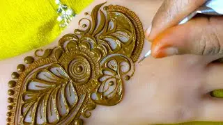 3D Henna Mehndi Design For Front & BackSide Hand✨️Beautiful Henna 3d Mehndi Art✨️ #backhandmehndi 