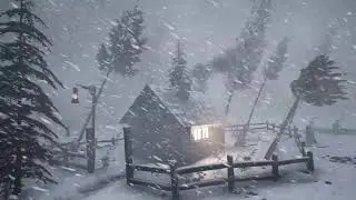 EXTREME COLD with BRUTAL ARCTIC WINTER & midnight blizzard flow for sleeping. Whiteout Night