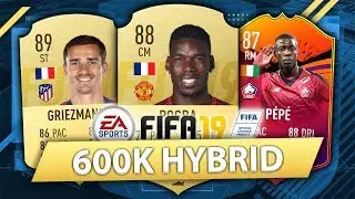 AMAZING 600K HYBRID w/ HEADLINERS PEPE! FIFA 19 SQUAD BUILDER