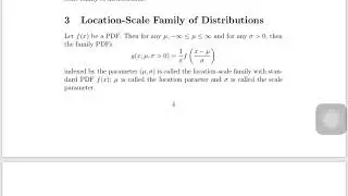 Location-Scale Family of Distribution 3