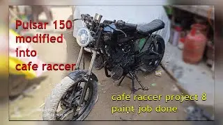 pulsar modified into cafe raccer project 8 @DelhiDcVlogs
