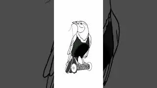 Crow Sticker | My First Commission! Timelapse #art #timelapsart #artistsofyoutube