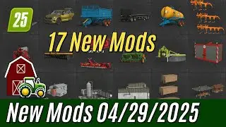 FS25: New mods 4/29/2025 car, equipment, and productions.