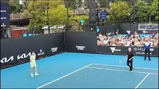 Tsitsipas -Practice with his Dad
