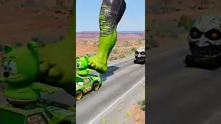 Weird & Crazy Cars VS Hulk's Foot Hammer Crush in BeamNG.drive
