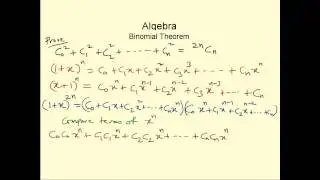 Algebra properties of binomial coefficients practice-7