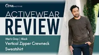 Activewear Review: Men's Gray Vertical Zipper Crewneck Sweatshirt #6517 & Black  #6516