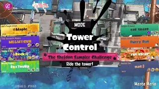 Splatoon 3 - Sheldon Sampler Challenge: Tower Control - Manta Maria - (Purple vs Green) | Switch Two