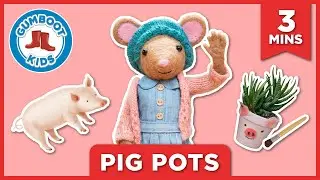 Горшочки в виде свиней 🐷✂️🪴 Gumboot Kids l Поделки для счастливых, спокойных и любознательных детей.