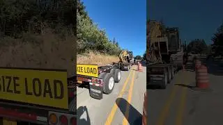 CAT 352 on 11 axles Bandon to Eugene #kenworth #heavyhaul #longload #lowboy