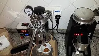 La Pavoni Europiccola '74 + PID kit + Caff&egrave; Rinaldi single espresso coffee shot