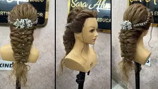 Messy bridal braid hairstyle tutorial 🤩💝.  @jazzsarahairacademy9855