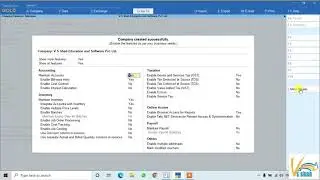 How to set company features F11 in TallyPrime