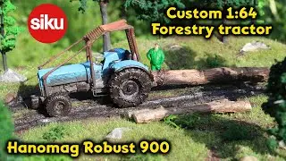 Siku Hanomag Robust 900 custom 1:64 forestry tractor